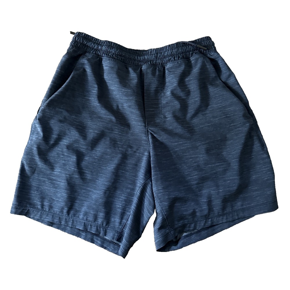 Lululemon Pace Breaker Shorts Men Small 6 Inseam Navy Blue Heather Linerless